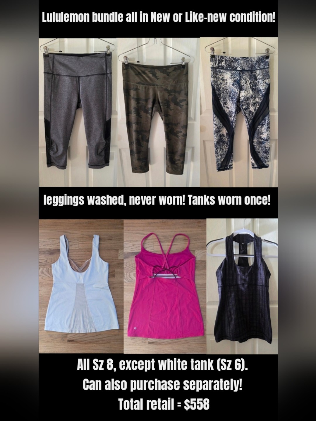 Lululemon Bundle! Total Retail $558 All Are In New Or Like-New Condition!